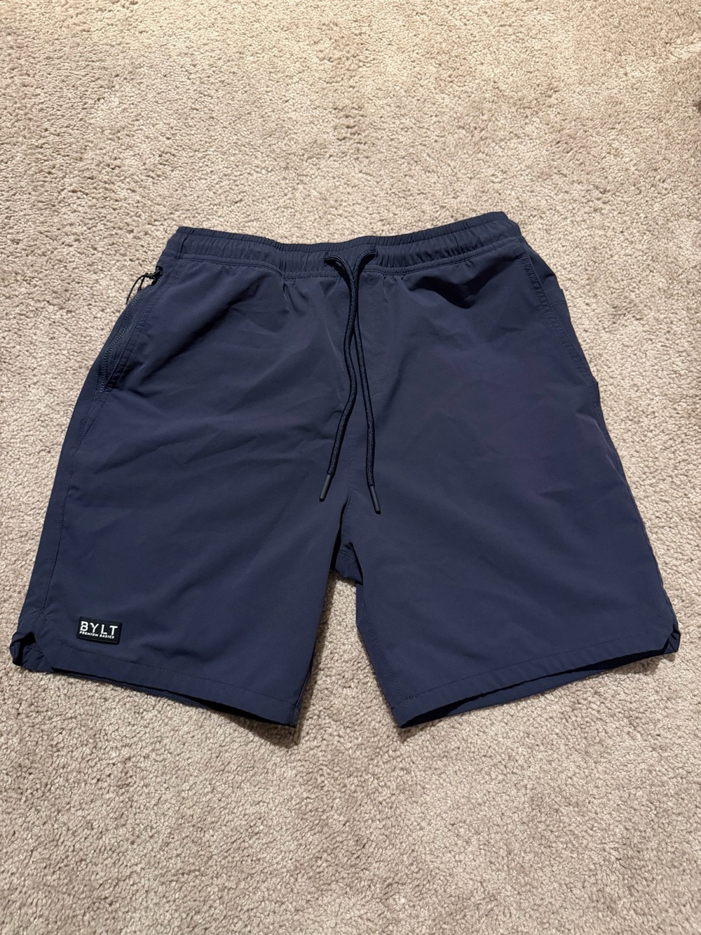 BYLT Basics Navy Athletic Drawstring Shorts